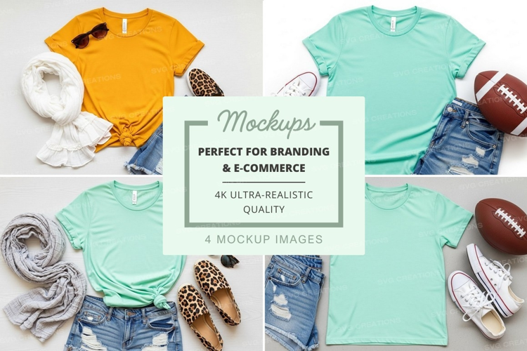 Casual summer outfits mockup