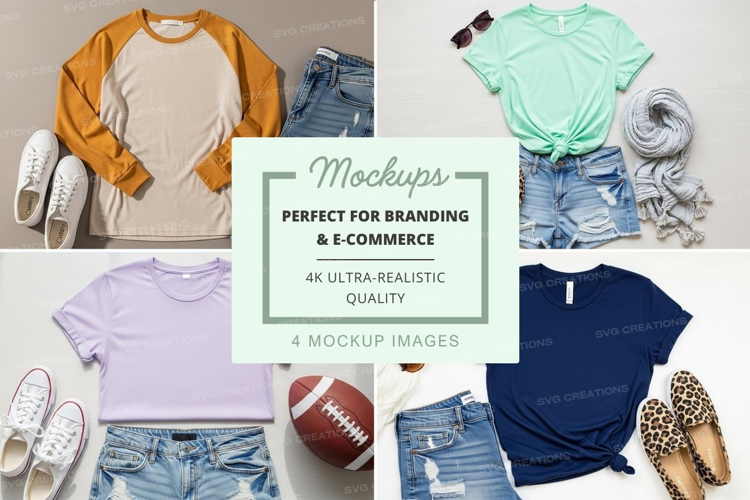 Casual summer outfits mockup