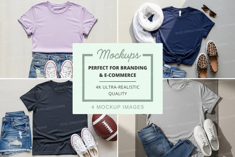 Casual sportswear outfits mockup