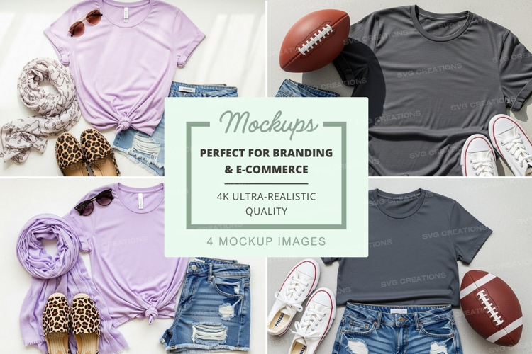 Casual summer outfits mockup