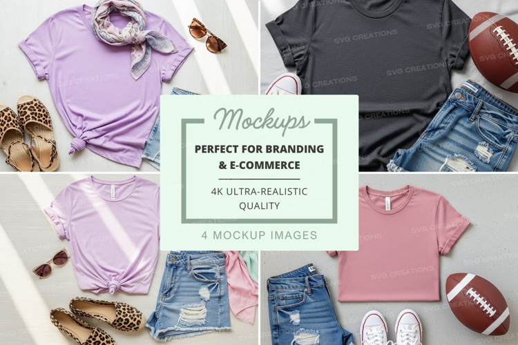 Casual summer outfits mockup