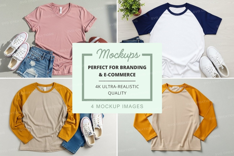 Casual baseball tee mockup