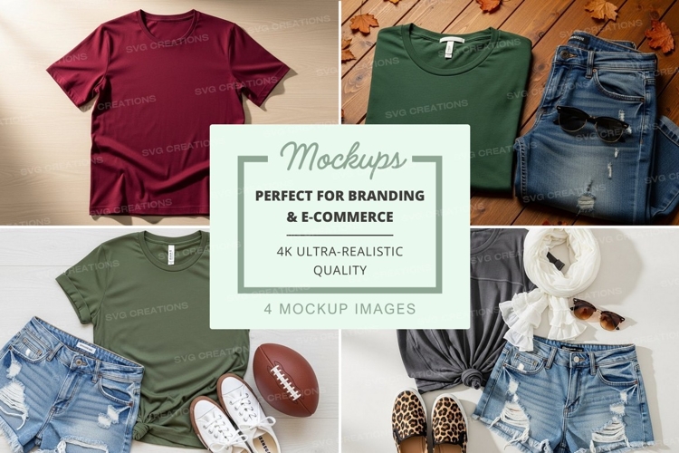 Casual summer outfits mockup