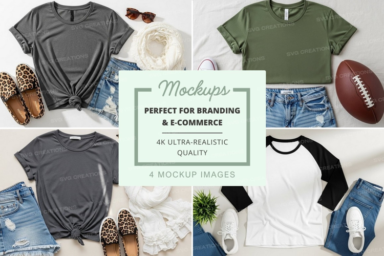 Casual summer outfits mockup