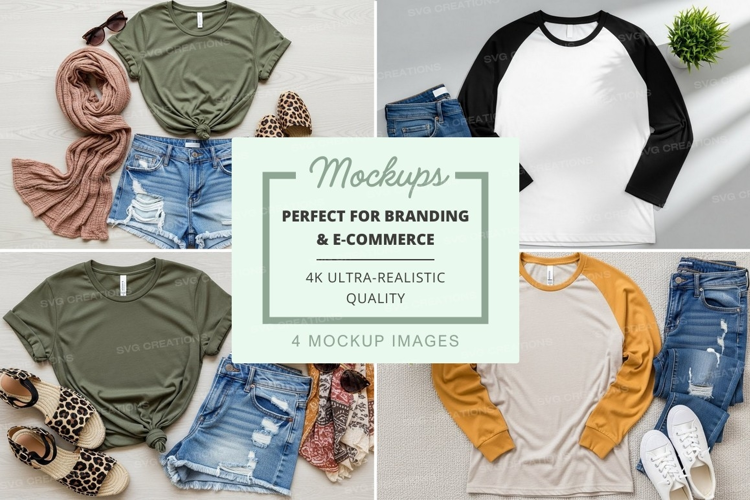 Casual summer outfits mockup
