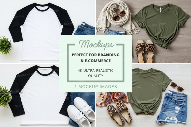 Casual summer outfits mockup