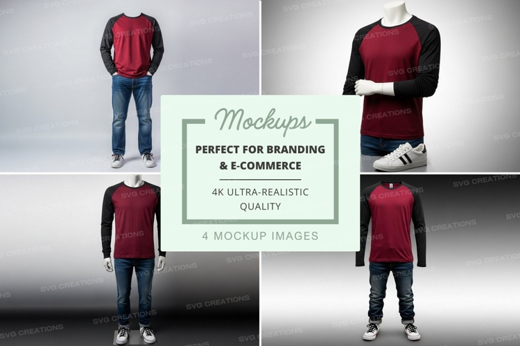 Mockup of men's casual wear