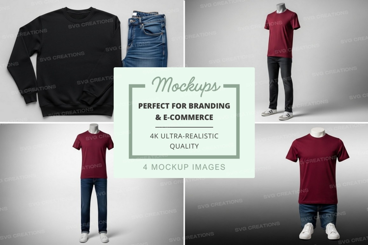 Casual men's outfit mockup