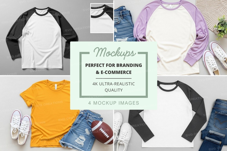Casual baseball tee mockup