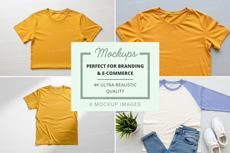 Mockup of casual t-shirts and accessories example image 1