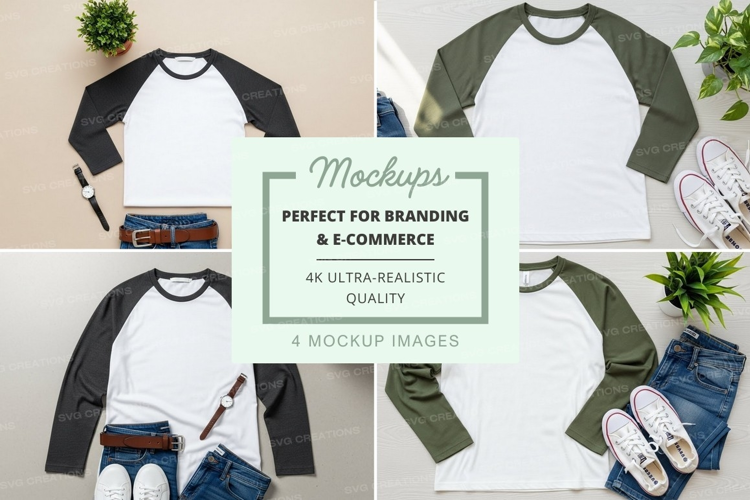 Casual baseball tee mockup