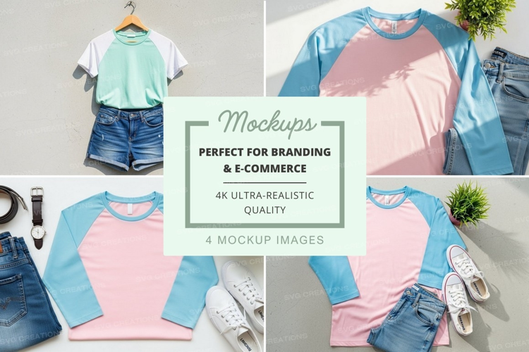 Casual summer outfits mockup