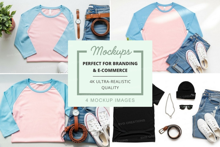 Mockup collection of casual wear