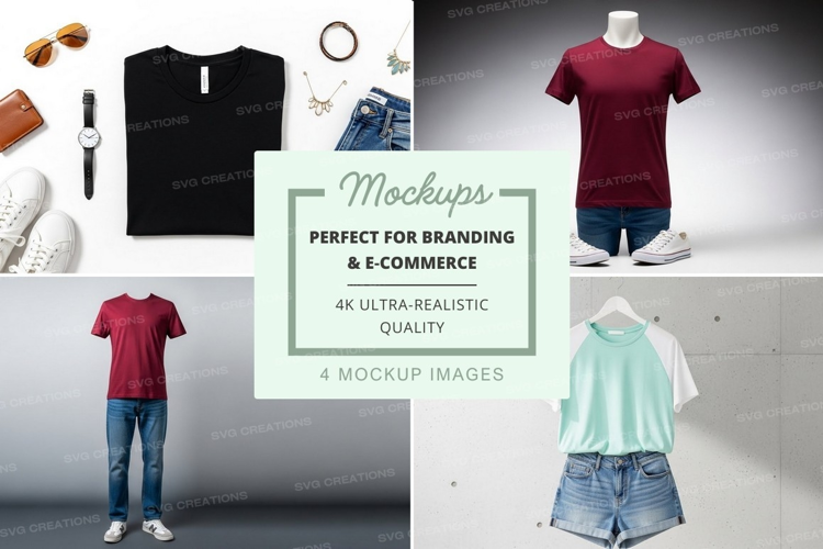 Casual outfit mockup
