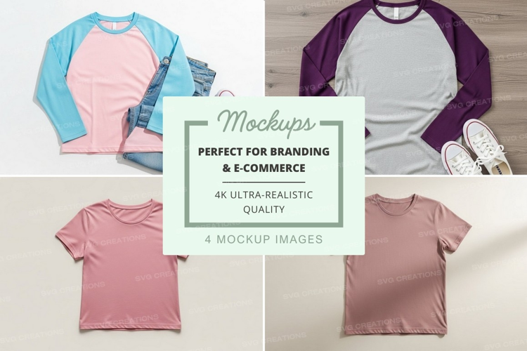 Casual t-shirt outfits mockup