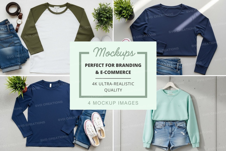 Casual outfit mockup