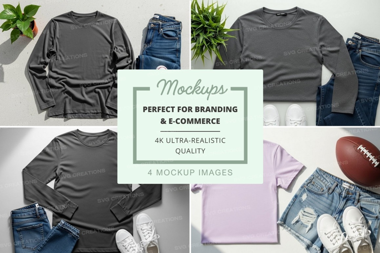 Casual outfit mockup