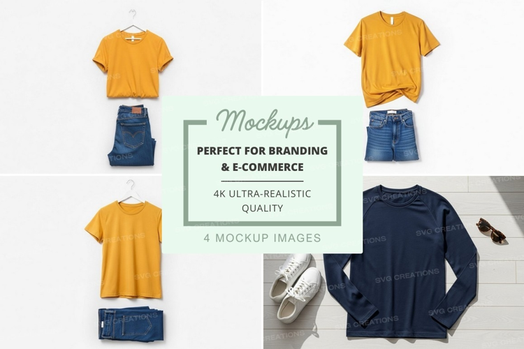 Casual outfit mockup