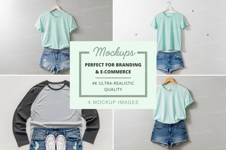 Casual summer outfits mockup