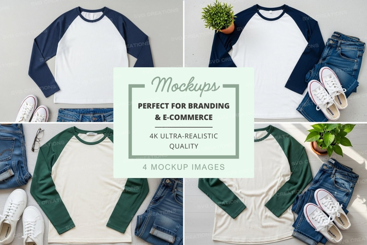 Mockup: casual outfit with baseball tees