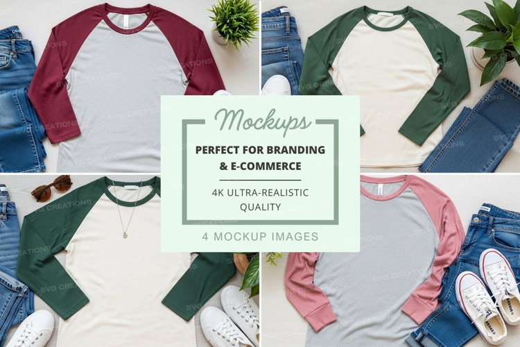 Mockup of baseball t-shirts with casual accessories