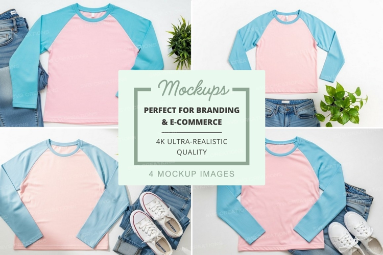 Pastel baseball tee mockup