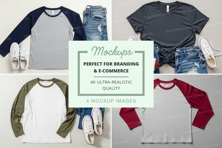 Casual sportswear collection mockup