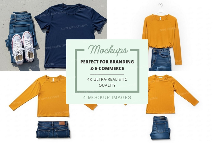 Casual outfits mockup