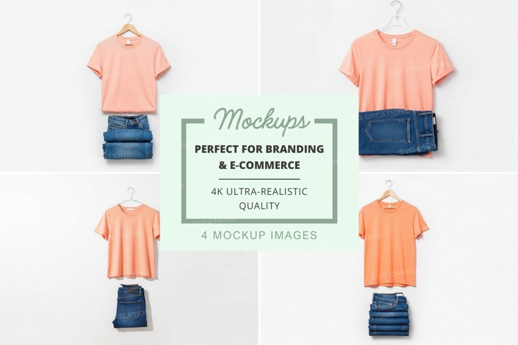 Casual outfit mockup