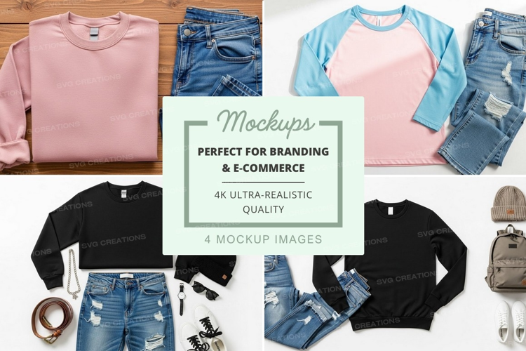 Casual outfit mockup