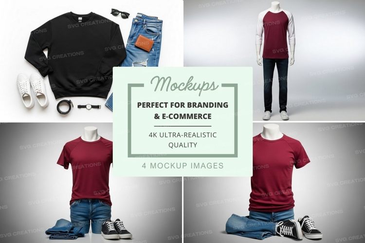 Casual outfit mockup