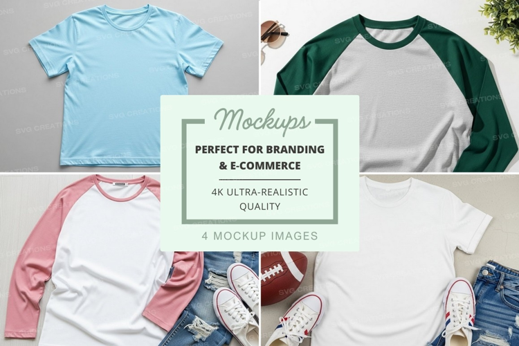 Collection of t-shirts mockup