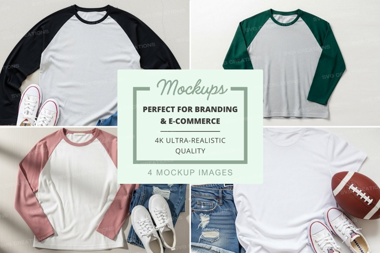 Casual baseball tee mockup