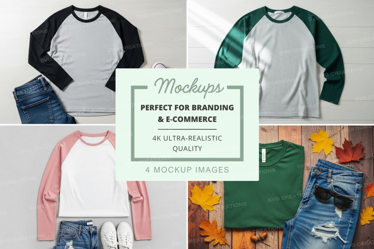 Casual baseball tee mockup