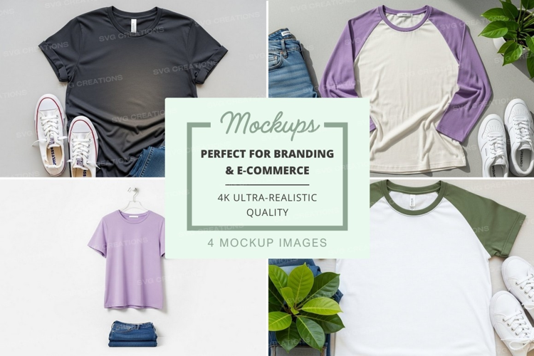 Casual t-shirt outfit mockup