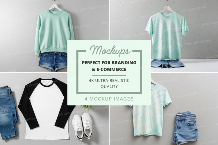 Casual summer outfits mockup