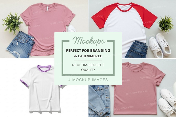 Casual t-shirt mockup collection