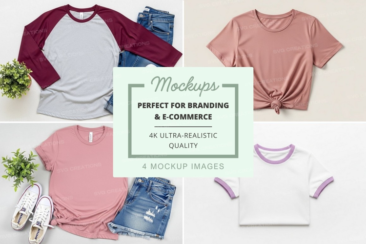 Casual summer outfits mockup