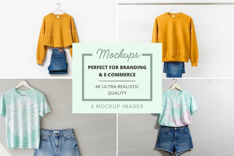 Casual summer outfits mockup