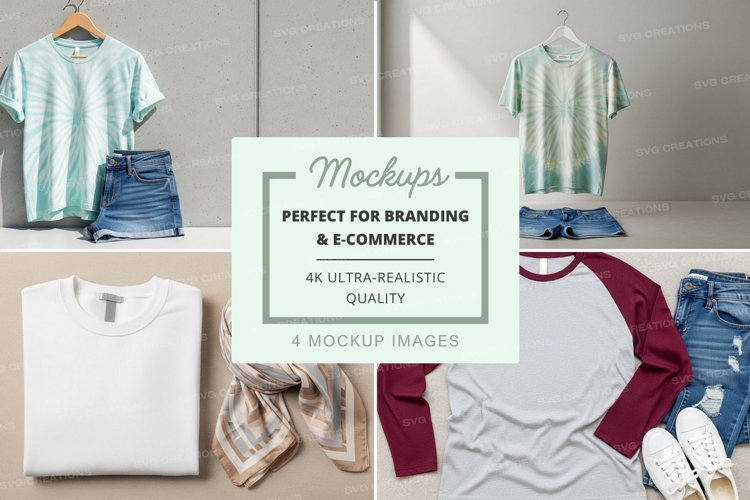 Casual summer outfit mockup
