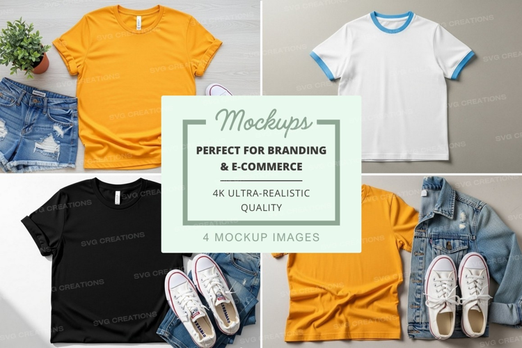 Casual summer outfits mockup