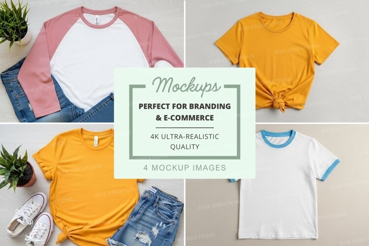 Casual summer t-shirts mockup example image 1