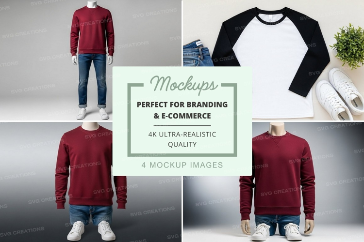 Casual men's outfit mockup
