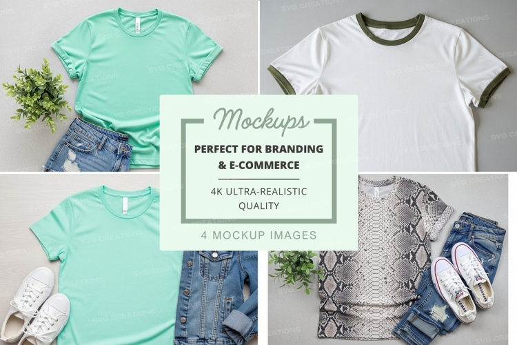Casual summer outfits mockup