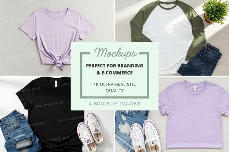 Casual summer outfits mockup