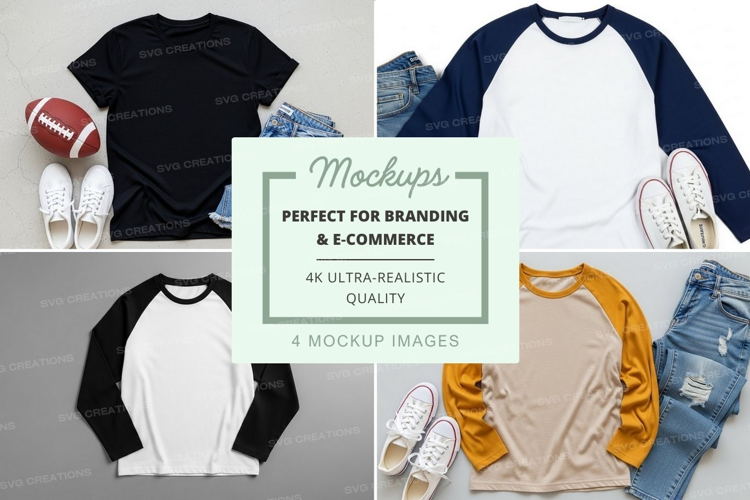 Casual sportswear collection mockup