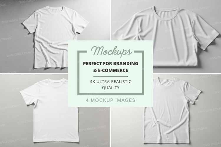 White Tshirt Mockup Image 3