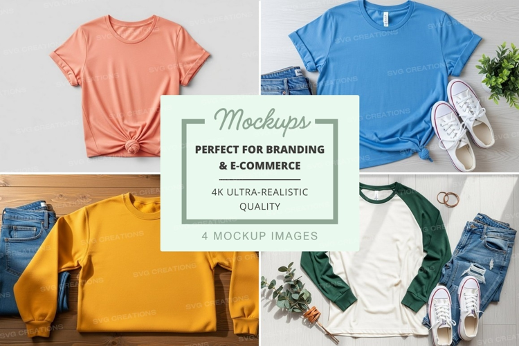 Casual summer outfits mockup