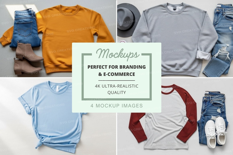 Casual outfits mockup