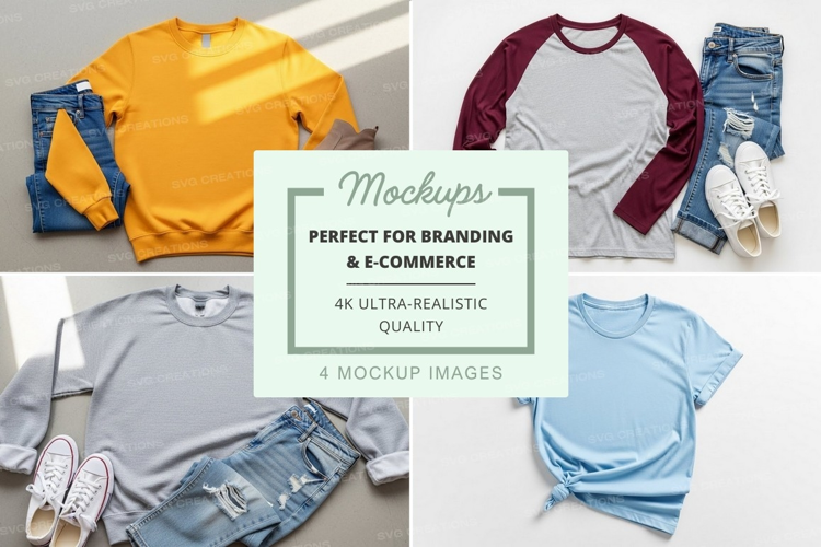 Casual outfit mockup